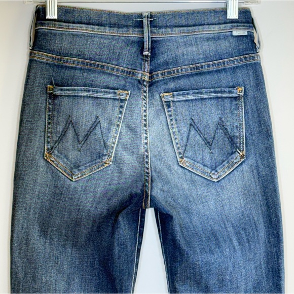 Mother The Insider Slit Ankle Fray Not Rough Enough Denim Jeans 25 - Picture 8 of 16